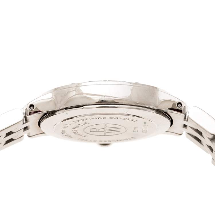 Pre Owned Raymond Weil Grey Stainless Steel Tango 5399 Women's Wristwatch 28 mm