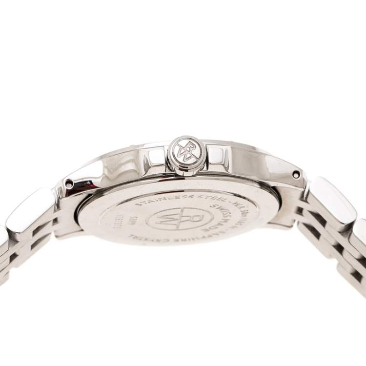 Pre Owned Raymond Weil Grey Stainless Steel Tango 5399 Women's Wristwatch 28 mm