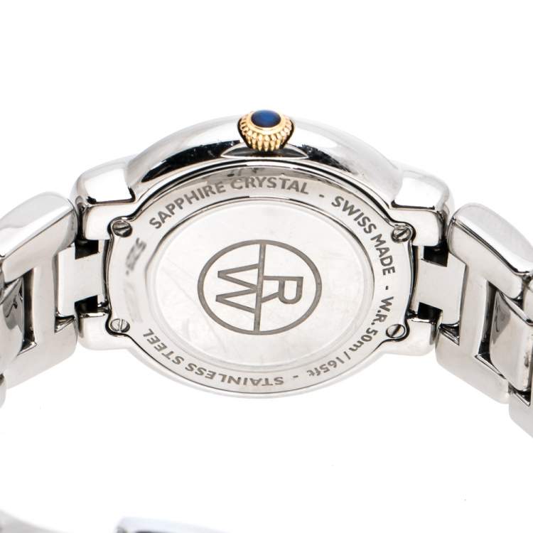 Pre Owned Raymond Weil Silver Two-Tone Stainless Steel Jasmine 5229 Women's Wristwatch 29 mm