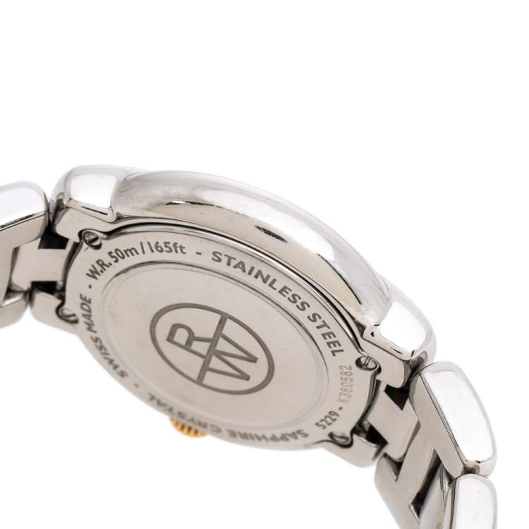 Pre Owned Raymond Weil Silver Two-Tone Stainless Steel Jasmine 5229 Women's Wristwatch 29 mm