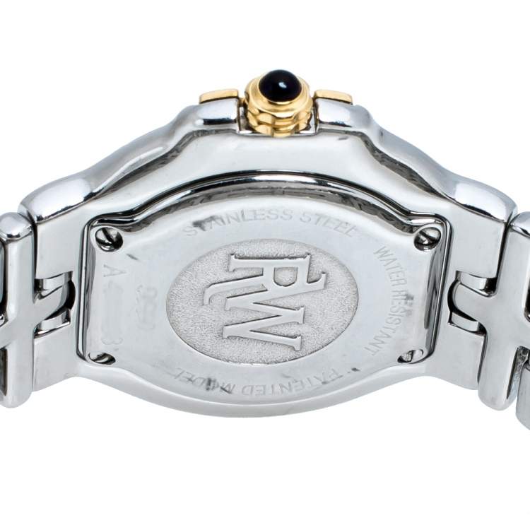 Pre Owned Raymond Weil White Yellow Gold Plated Stainless Steel Parsifal Quartz Women's Wristwatch 28 MM