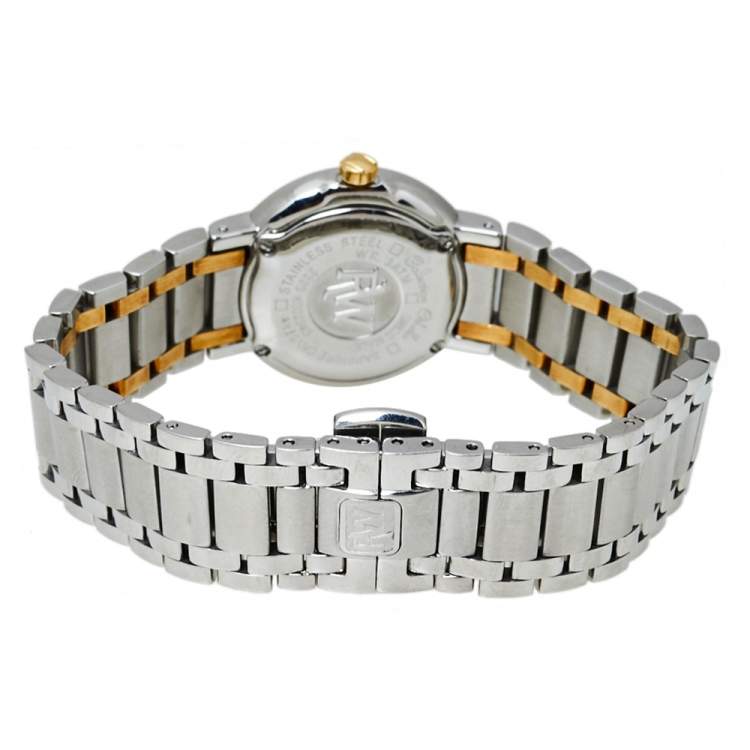 Pre Owned Raymond Weil White Stainless Steel Diamonds Othello 2320-STG-00985 Women's Wristwatch 25MM