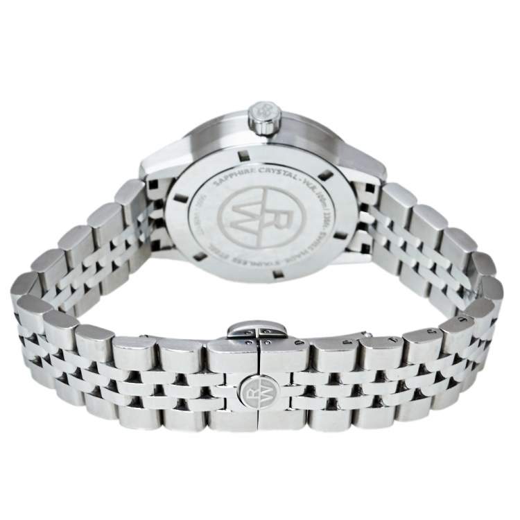 Pre Owned Raymond Weil Mother Of Pearl Stainless Steel Freelancer Women's Wristwatch 33.50 mm