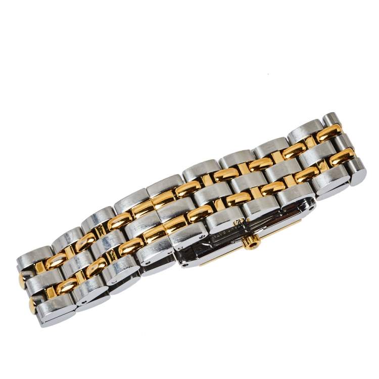 Pre Owned Raymond Weil Mother of Pearl Two-Tone Stainless Steel Tango Women's Wristwatch 17 mm