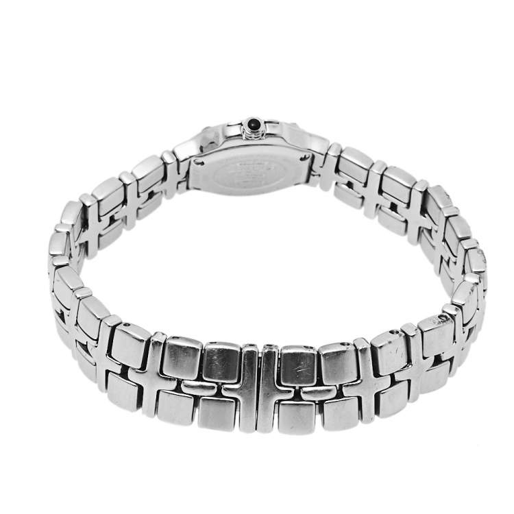 مملوكة مسبقًا Raymond Weil Mother Of Pearl Stainless Steel Diamonds Parsifal Mini 9691 Women's Wristwatch 21 mm