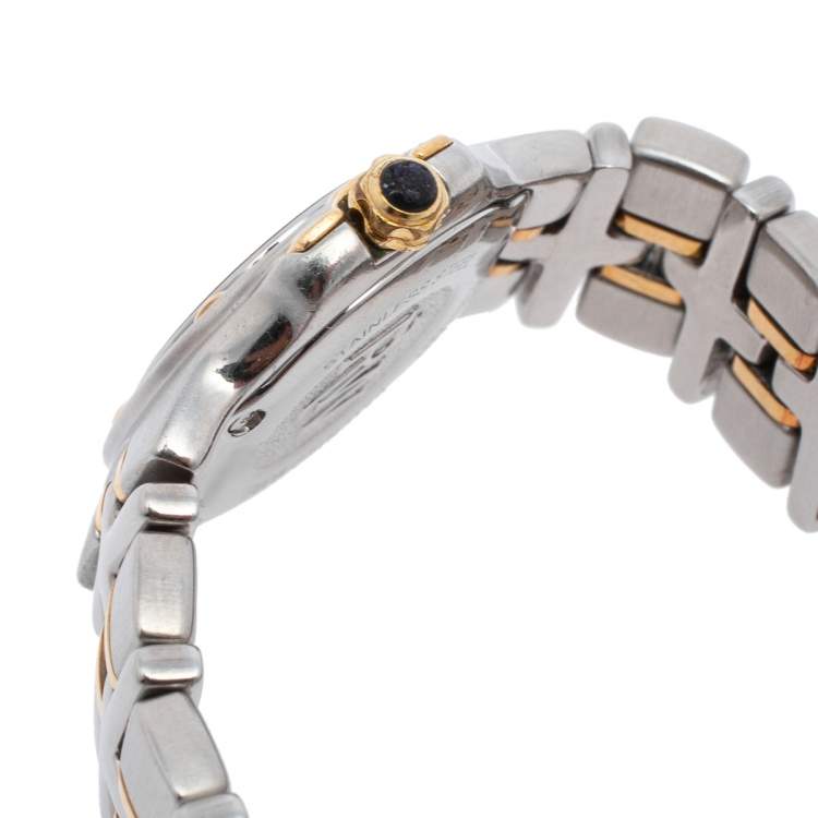 Pre Owned Raymond Weil Champagne Diamonds 18k Gold and Stainless Steel Parsifal 9690 Women's Wristwatch 23 mm