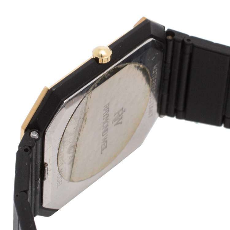 Pre Owned Raymond Weil Black Two Tone Stainless Steel 4734 Women's Wristwatch 28 mm