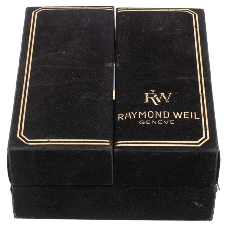 Pre Owned Raymond Weil Black Two Tone Stainless Steel 4734 Women's Wristwatch 28 mm