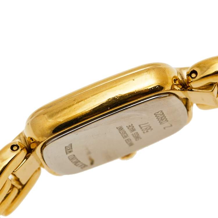 مملوكة مسبقًا Raymond Weil Champagne Gold Plated Stainless Steel 5877 Women's Wristwatch 20 mm