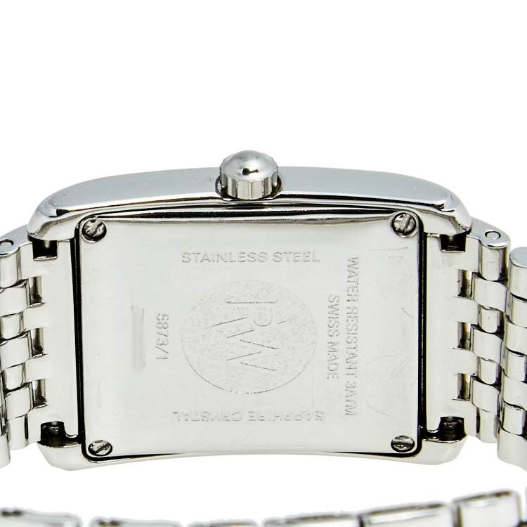 Pre Owned Raymond Weil White Stainless Steel Diamond Classic 5873/1 Women's Wristwatch 22 MM