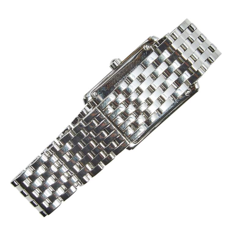 Pre Owned Raymond Weil White Stainless Steel Diamond Classic 5873/1 Women's Wristwatch 22 MM