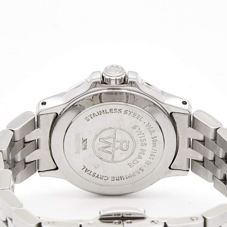 Pre Owned Raymond Weil Mother of Pearl Diamond Stainless Steel Tango 5399-STS-00995 Women's Wristwatch 28MM