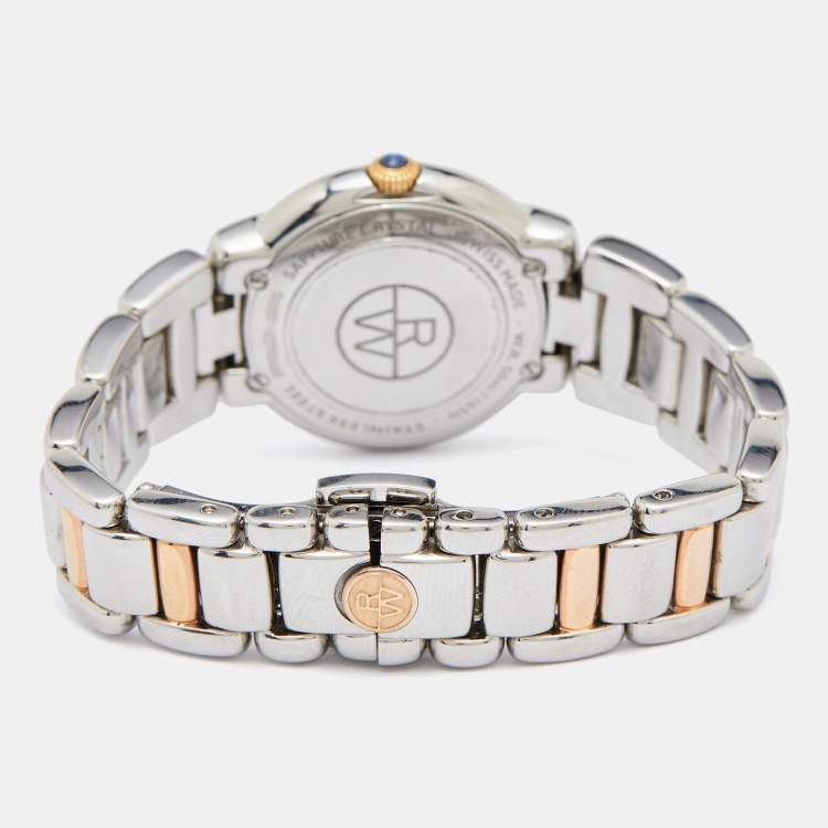 Pre Owned Raymond Weil Silver Two-Tone Stainless Steel Diamond Jasmine 5229-S5S-00659 Women's Wristwatch 29 mm