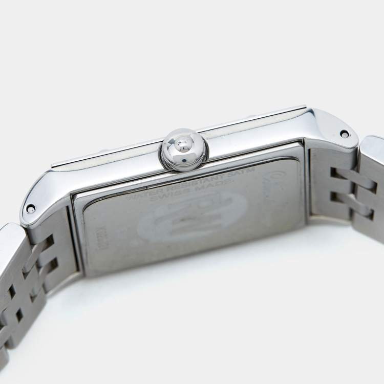Pre Owned Raymond Weil Silver Stainless Steel Tango 5381-ST-00658 Unisex Wristwatch 28 mm 