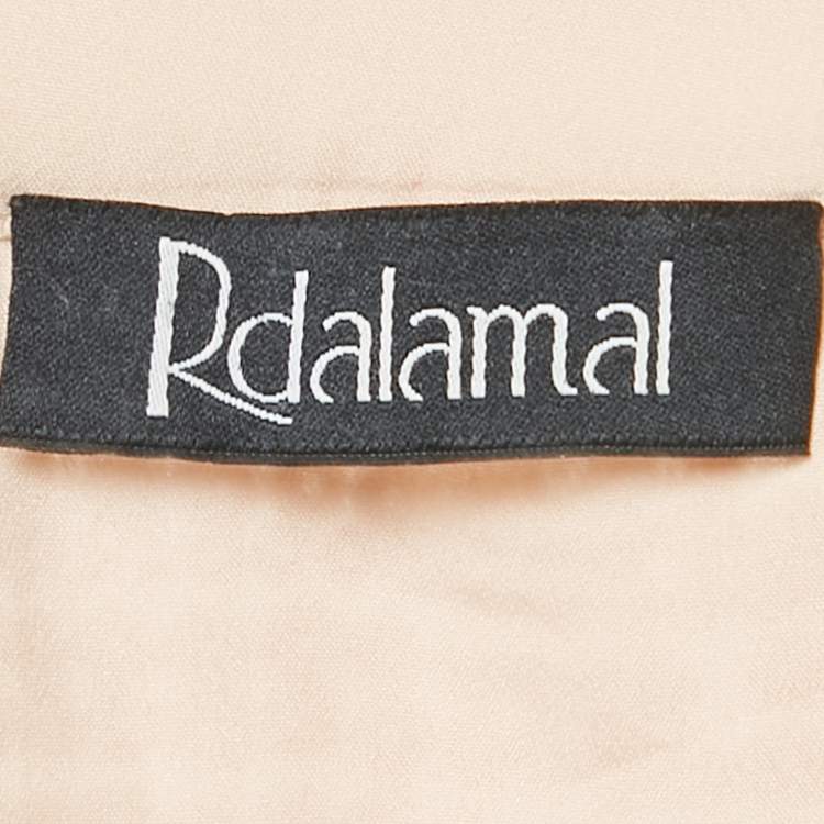 Pre Owned Rdalamal Gold Sequin Feather Detail Cape One Size