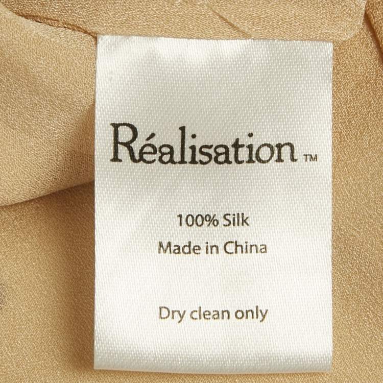 مملوكة مسبقًا Réalisation Par White Polka Dot Silk Tie Up Halter Neck Dress S