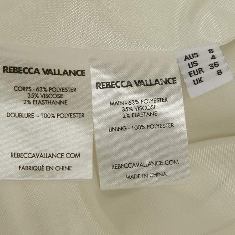 Pre Owned Rebecca Vallance White Pinstriped Crepe Shorts S