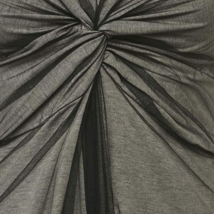 Pre Owned RED Valentino Grey Tulle Sleeveless Mini Dress S