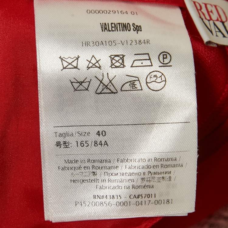 Pre Owned RED Valentino Red Crepe High Waisted Mini Shorts S