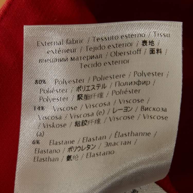 Pre Owned RED Valentino Red Crepe High Waisted Mini Shorts S