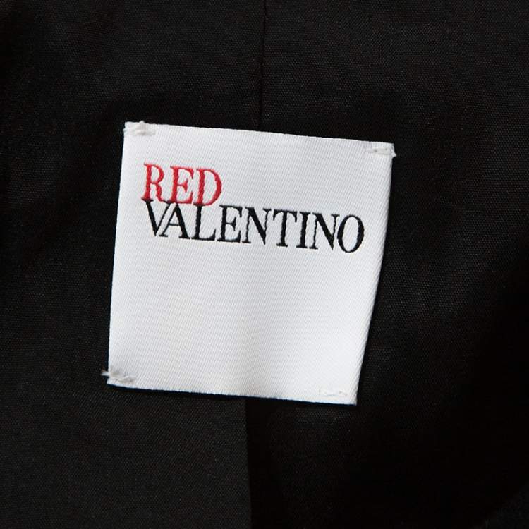 Pre Owned Red Valentino Beige Leopard Print Taffeta Jacket M