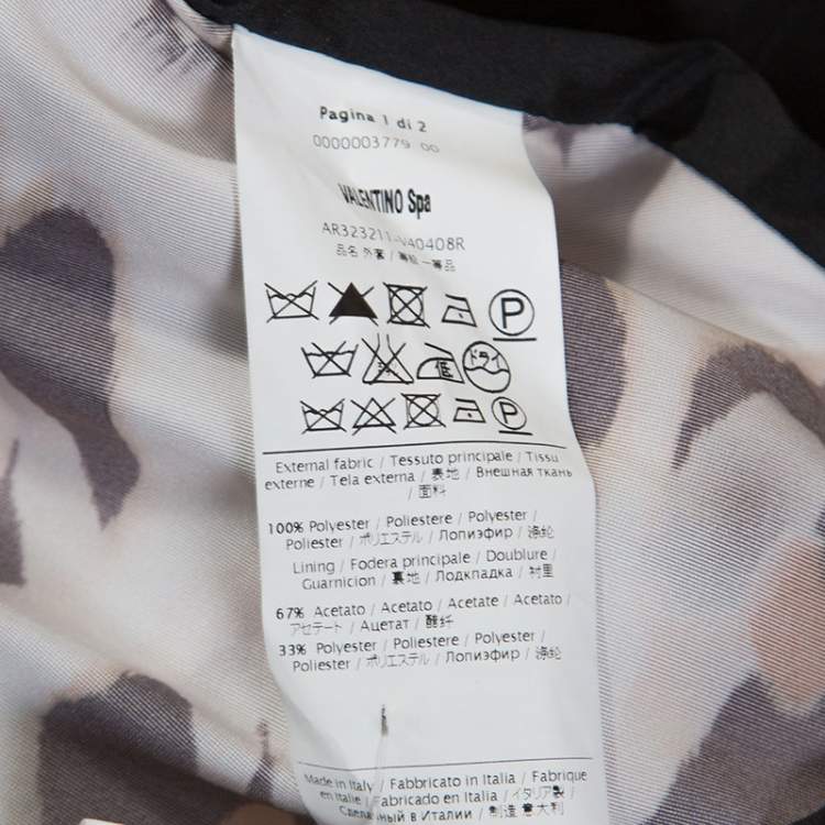 Pre Owned Red Valentino Beige Leopard Print Taffeta Jacket M