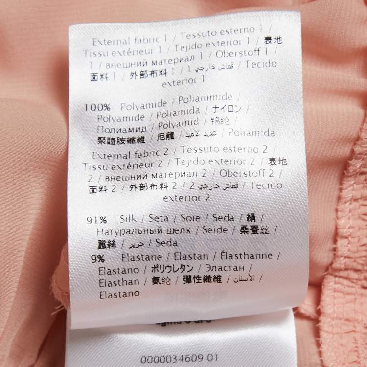 Pre Owned RED Valentino Pink Silk & Lace Short Sleeve Mini Dress L