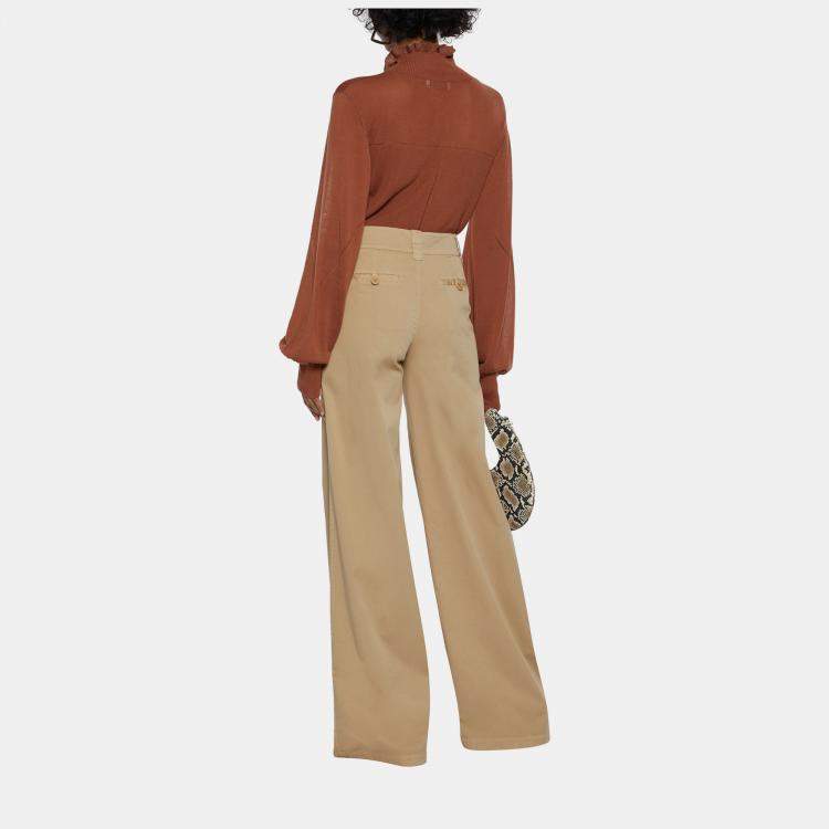 Pre Owned Red Valentino Cotton Wide Leg Pants 42