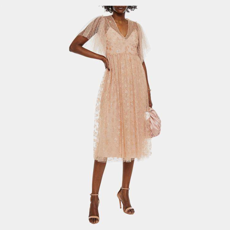Pre Owned Redvalentino Polyamid Knee Length Dress 44