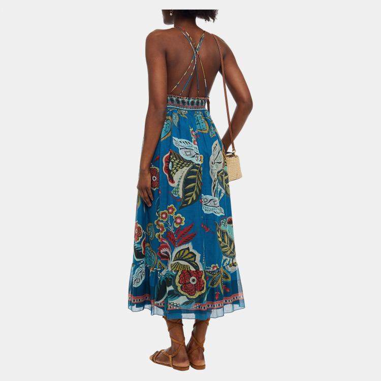 Pre Owned Redvalentino Cotton Midi Dress 42