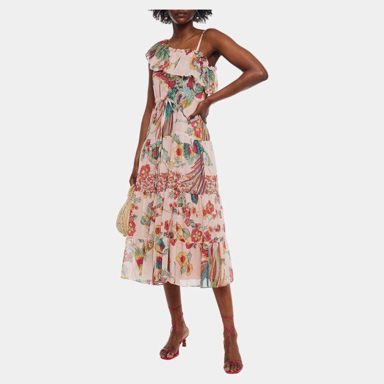 Pre Owned Redvalentino Cotton Midi Dress 38