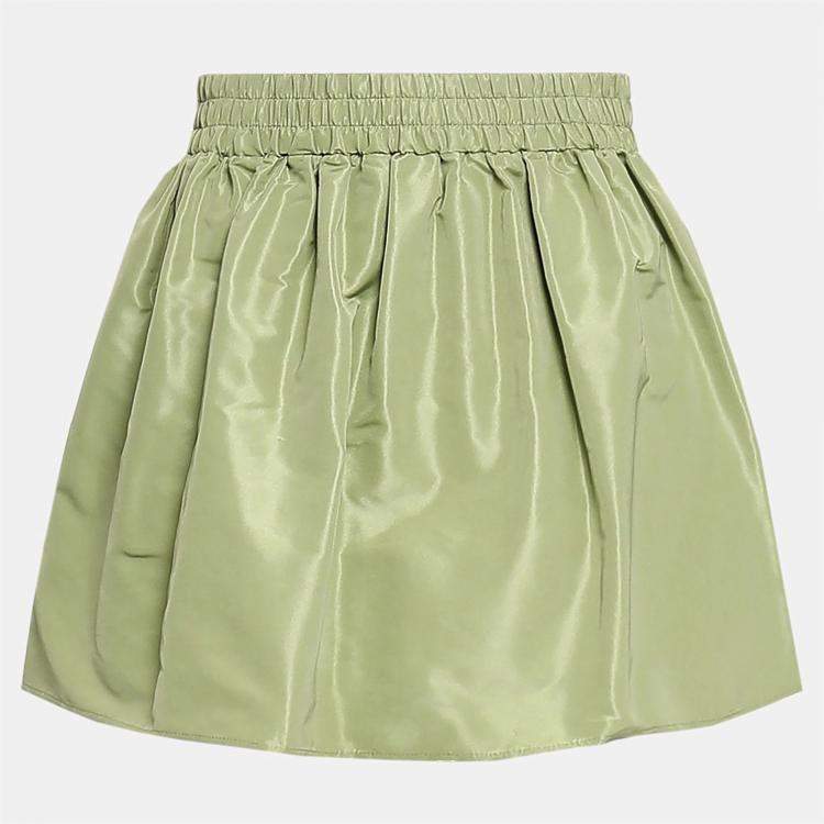Pre Owned Red Valentino Olive Green Faille Mini Skirt S (IT 40)
