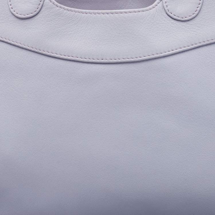 Pre Owned RED Valentino Lilac Leather Double Handle Bow Tote
