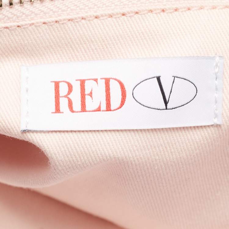 Pre Owned RED Valentino Lilac Leather Double Handle Bow Tote