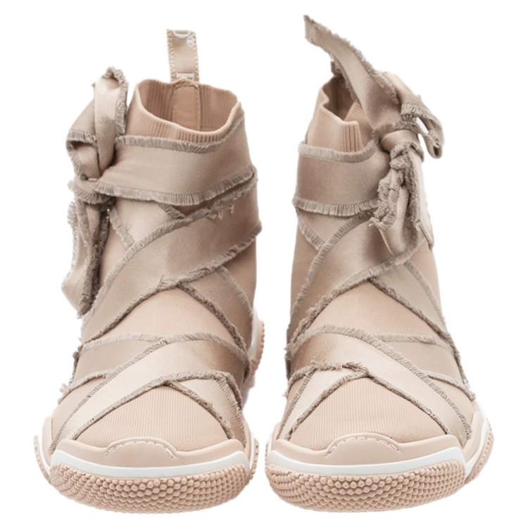 RED Valentino Nude Stretch Fabric Glam Run Ultra Ballet High