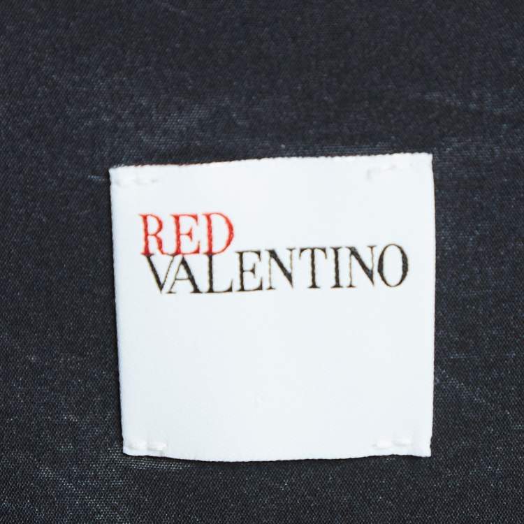 Pre Owned RED Valentino Blue Cotton Pleated Mini Dress S