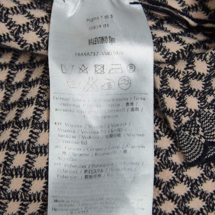 مملوكة مسبقًا RED Valentino Pink/ Navy Blue Knit Mini Dress M