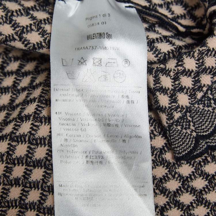 مملوكة مسبقًا RED Valentino Pink/ Navy Blue Knit Mini Dress M