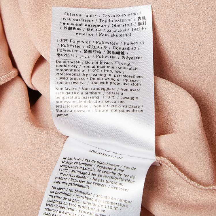 Pre Owned RED Valentino Peach Pink Floral Embroidered Tulle Maxi Dress M