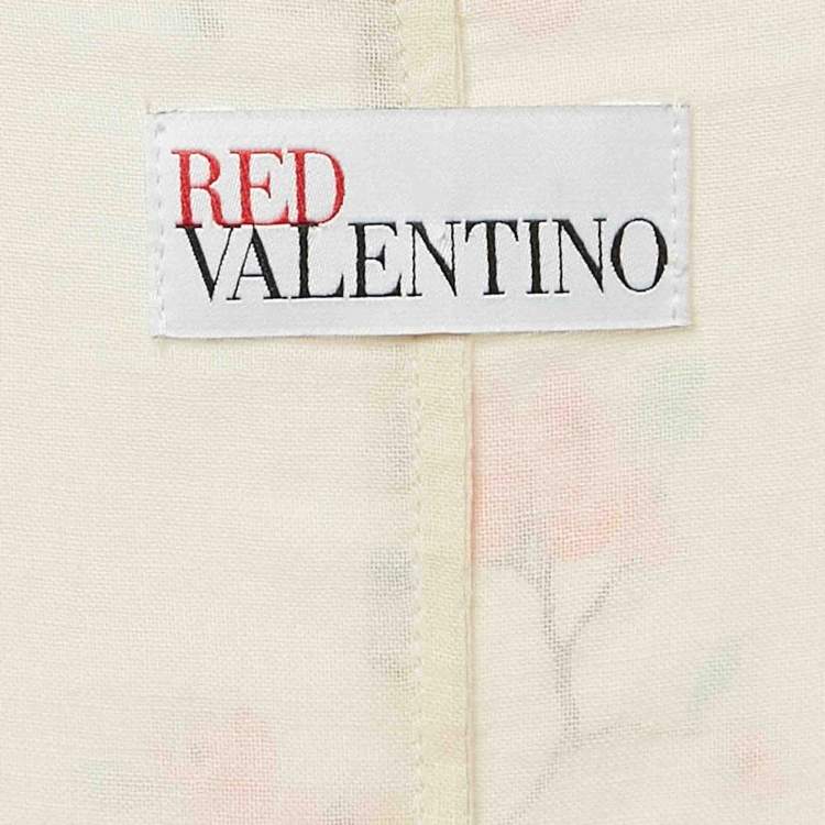 Pre Owned RED Valentino Cream Daisy Silk Mini Dress XS