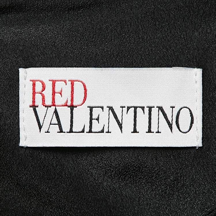 Pre Owned RED Valentino Black Crepe Bow Detail Mini Dress M