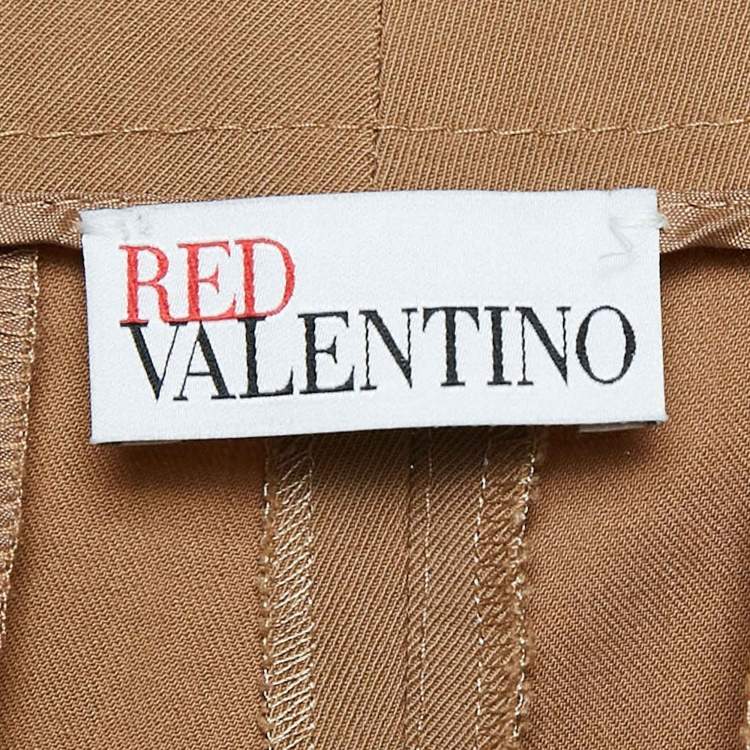 Pre Owned RED Valentino Brown Wool Blend Trousers M
