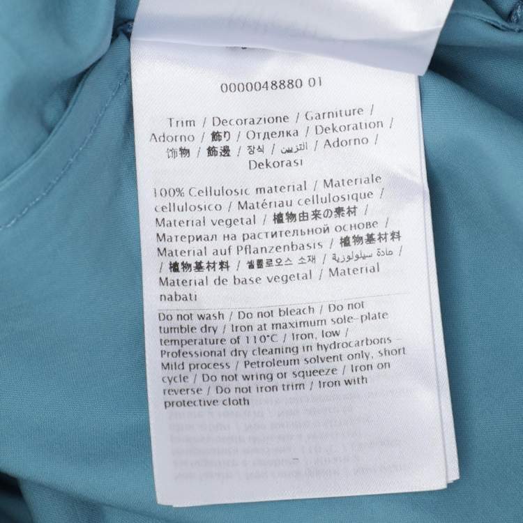 Pre Owned RED Valentino Light Blue Cotton Embroidered Blouse M