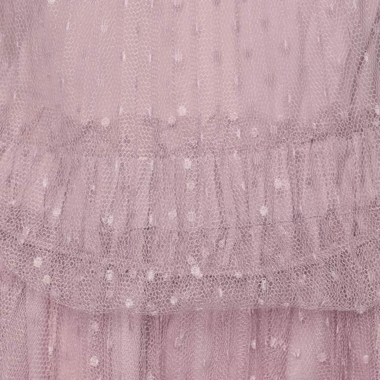 Pre Owned RED Valentino Mauve Tulle Top and Skirt Set S
