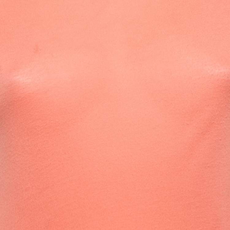 Pre Owned RED Valentino Pink Modal Knit Lace Detail Top M