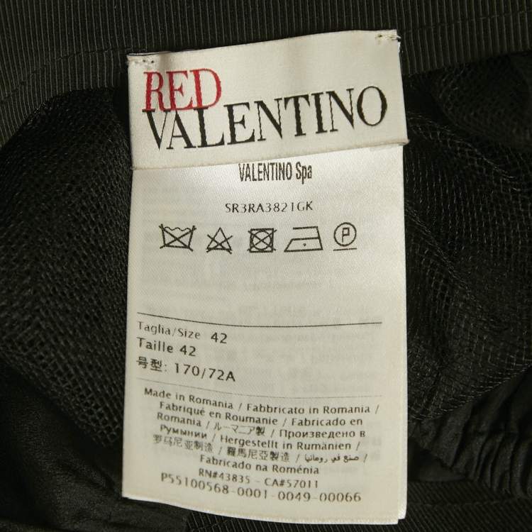 Pre Owned RED Valentino Black Tulle Midi Skirt M