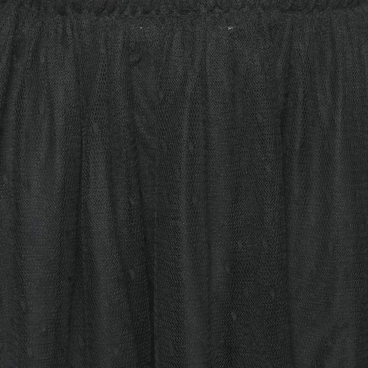 Pre Owned RED Valentino Black Tulle Midi Skirt M