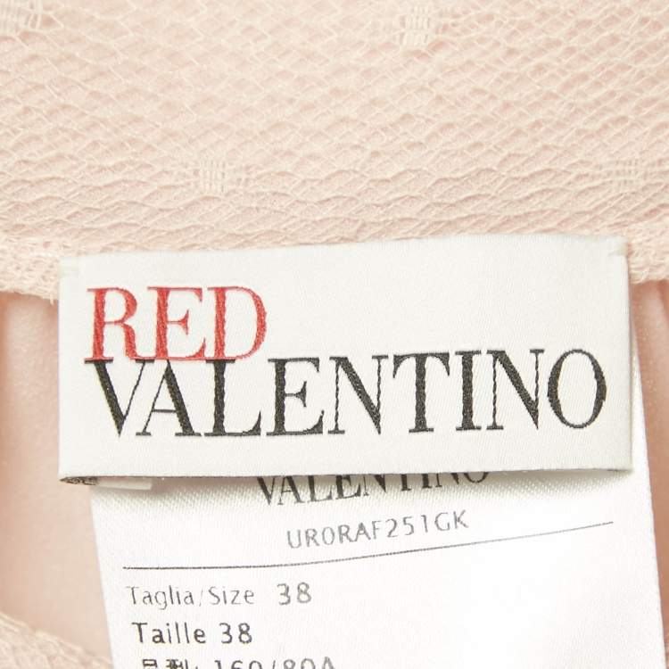 Pre Owned RED Valentino Pink Tulle Tiered Maxi Skirt S