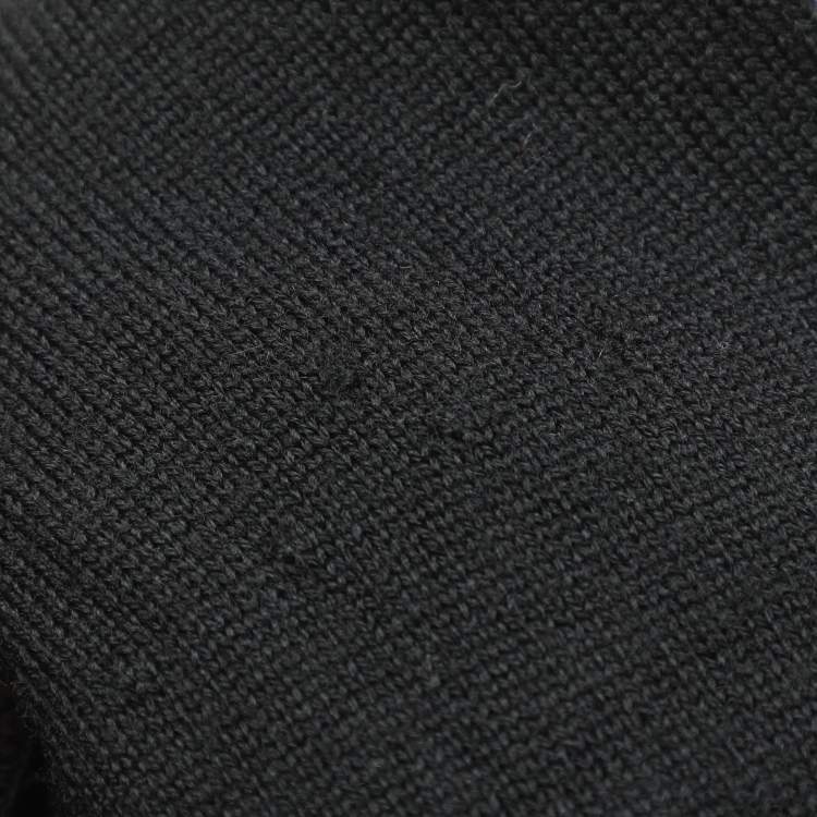 Pre Owned RED Valentino Black Cotton Knit Lace Top M