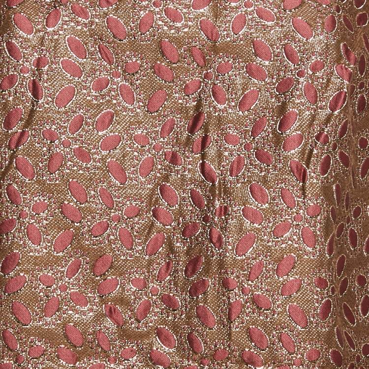 Pre Owned RED Valentino Metallic Embellished Jacquard Sleeveless Mini Dress L